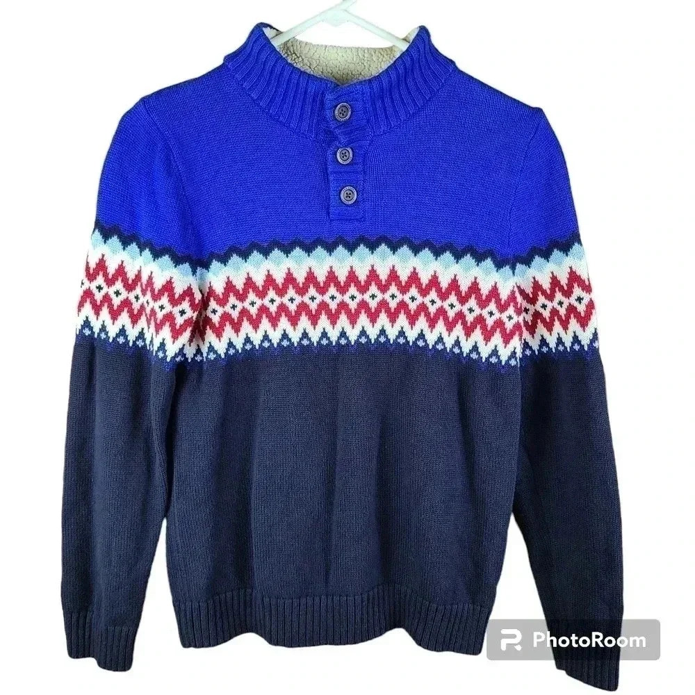 Lands' End boys 100% cotton sweater